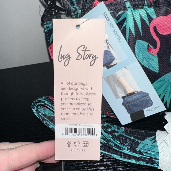 Lug Scoop Crossbody Bag NWT Flamingo Black - Picture 3 of 4